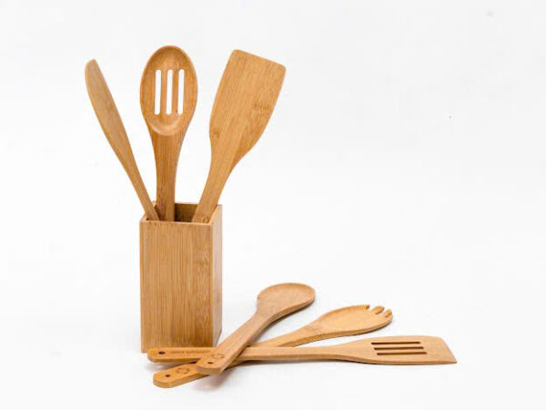 SP001- Set Bamboo Untensil and Holder